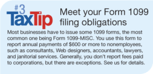 Tax Tip #3: Meet Your Form 1099 Filing Obligations