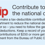 Contribute to Reduce the National Debt